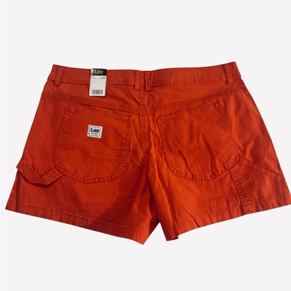 Lee Women's Poppy Red Legendary Mid Rise Carpenter Short 4” Size 18 - Picture 7 of 9